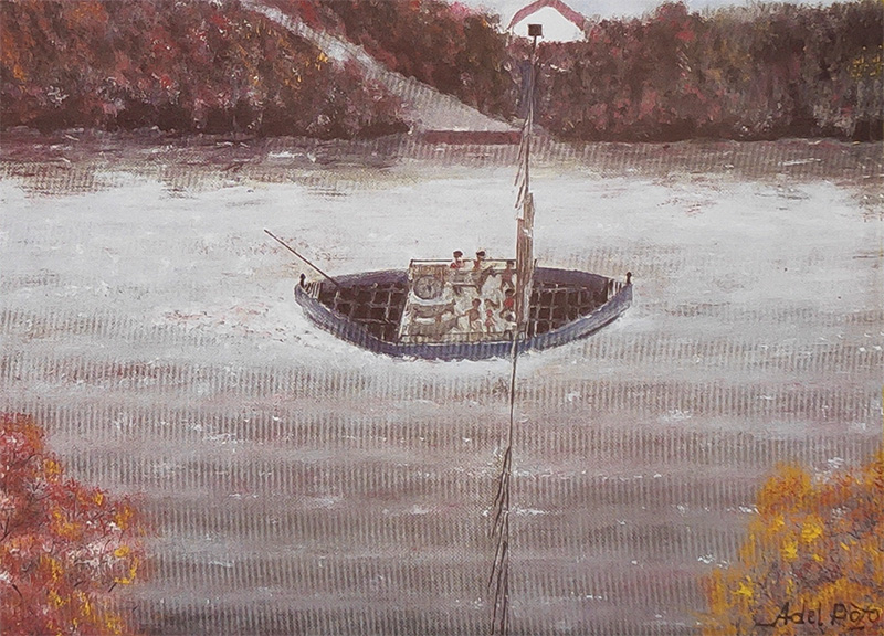 Cuadro de Alejandro del Pozo de la barca de Malpica de Tajo Cuadro de Alejandro del Pozo de la barca de Malpica de Tajo