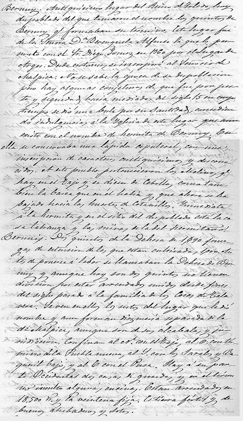Resumen sobre Bernuy en 1825 según D. Fermín Caballero Resumen sobre Bernuy en 1825 según D. Fermín Caballero