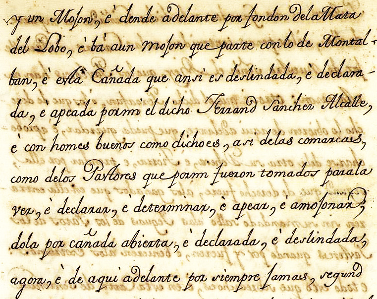 Descripción de 1392 de los apeos, límites y mojones de la cañada de Valdepusa 3