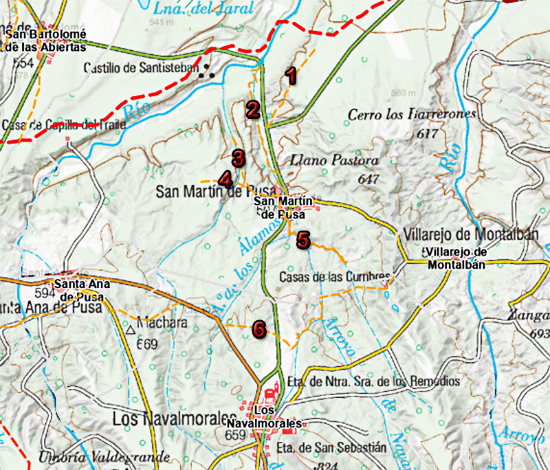 Coladas de San Martín de Pusa, Santa Ana de Bienvenida y Los Navalmorales