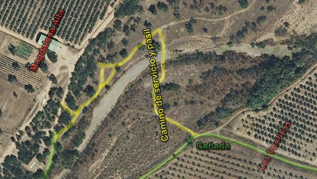 Localización del posible pasil actual del Pusa por de la Cañada de Ganado de Valdepusa