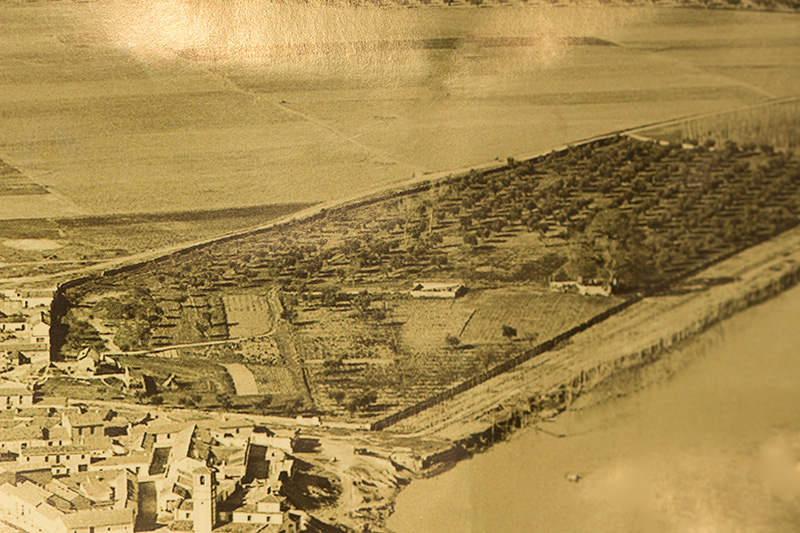 Detalle de la Huerta, el Prao y el Peñón en la foto aérea de Malpica de Tajo de un calendario de 1964 Detalle de la Huerta, el Prao y el Peñón en la foto aérea de Malpica de Tajo de un calendario de 1964