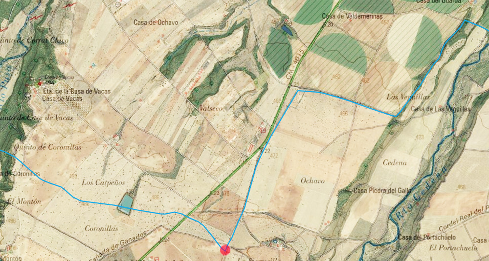 Ortofoto del límite del término municipal de Malpica de Tajo desde el Relucío al Cordel Real Ortofoto del límite del término municipal de Malpica de Tajo desde el Relucío al Cordel Real