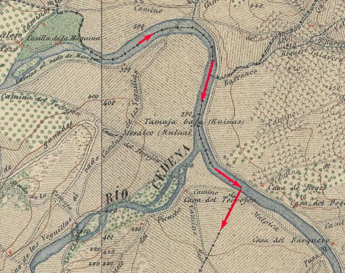Mapa del límite del término municipal de Malpica de Tajo desde el barranco del Gallego hasta el final del Torrejón Mapa del límite del término municipal de Malpica de Tajo desde el barranco del Gallego hasta el final del Torrejón
