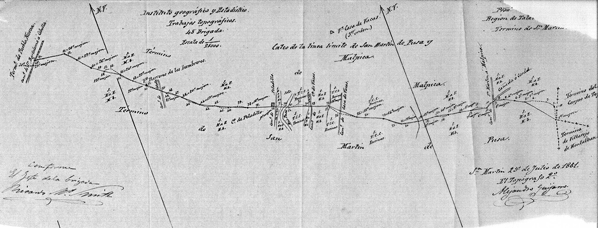 Perfil del límite del término municipal de Malpica de Tajo y San Martín de Pusa Perfil del límite del término municipal de Malpica de Tajo y San Martín de Pusa