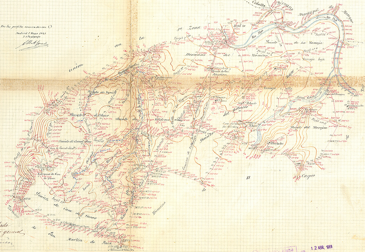 Mapa topográfico del IGE,1882, Malpica de Tajo Mapa topográfico del IGE,1882, Malpica de Tajo