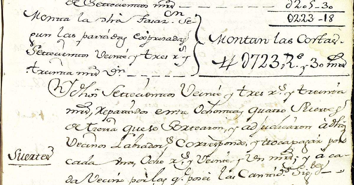 Reparto de costas del reparto de 1776 entre los labradores de Malpica de Tajo Reparto de costas del reparto de 1776 entre los labradores de Malpica de Tajo