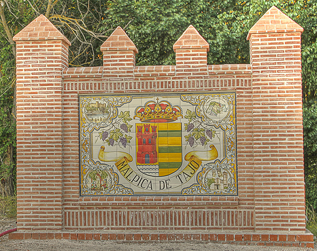 Monumento de la entrada a Malpica de Tajo