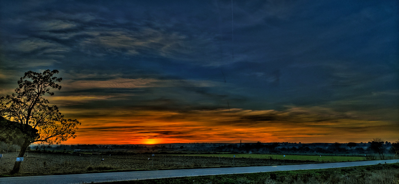 Puesta de sol en Malpica de Tajo (03/01/22) - 2 Atardecer en Malpica de Tajo el 03 del 01 de 2022 -2