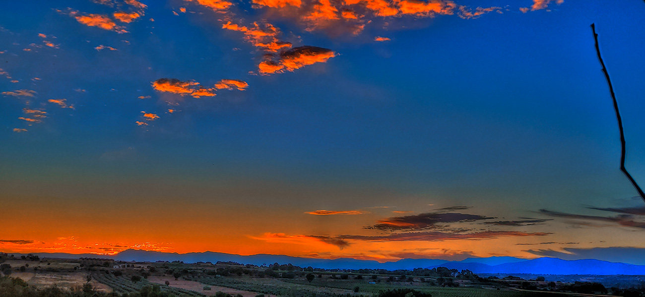 Atardecer en Malpica de Tajo el 13 del 07 de 2021