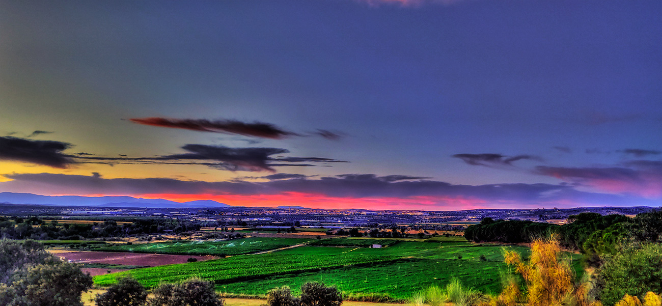Atardecer en Malpica de Tajo el 13 del 07 de 2021