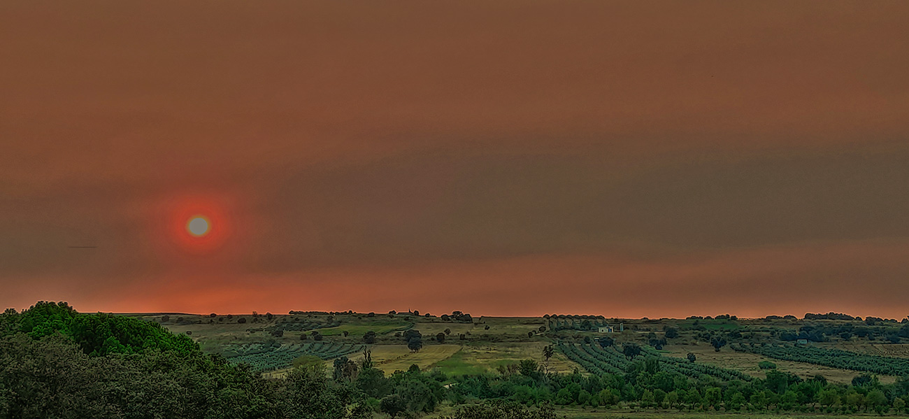 Atardecer en Malpica de Tajo el 16 del 08 de 2021