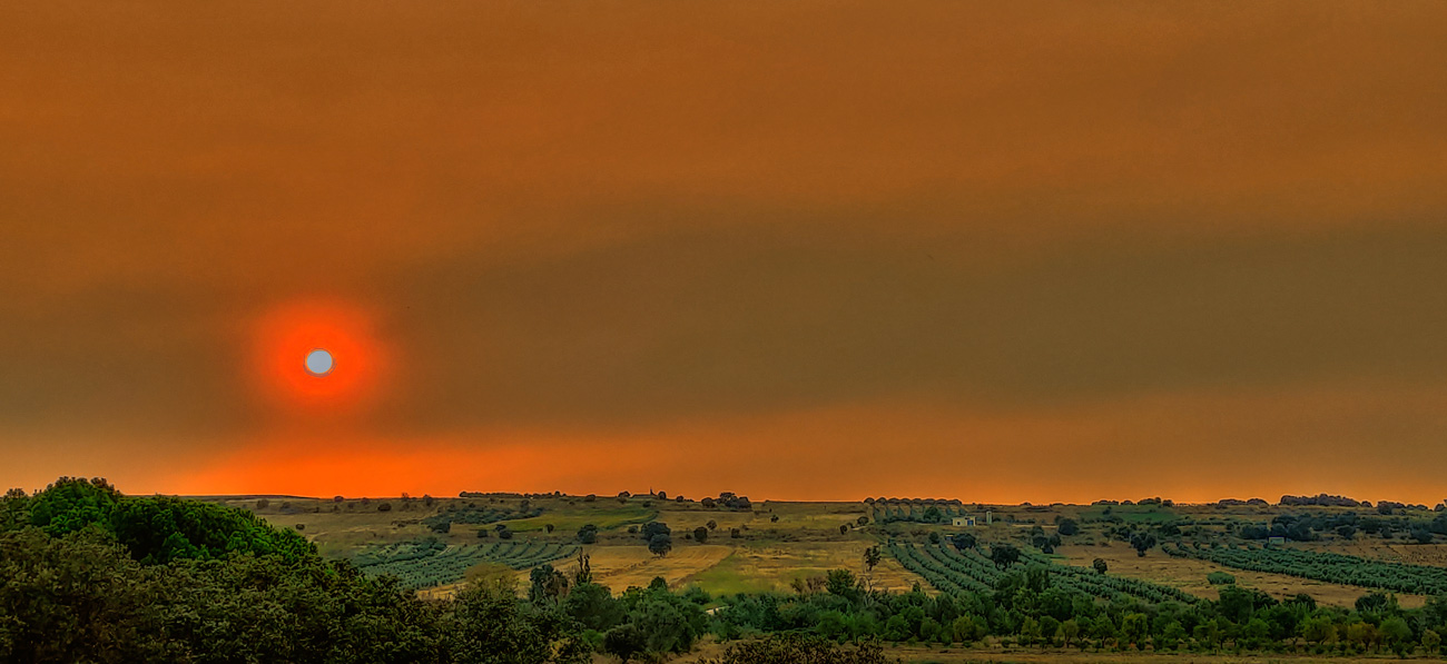 Atardecer en Malpica de Tajo el 16 del 08 de 2021