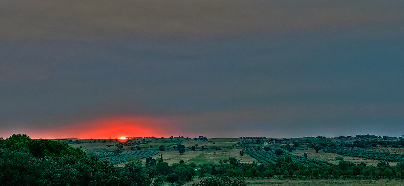 Atardecer en Malpica de Tajo el 16 del 08 de 2021