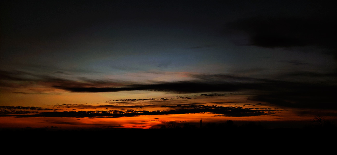 Atardecer de la víspera del Santo de 2021 en Malpica de Tajo