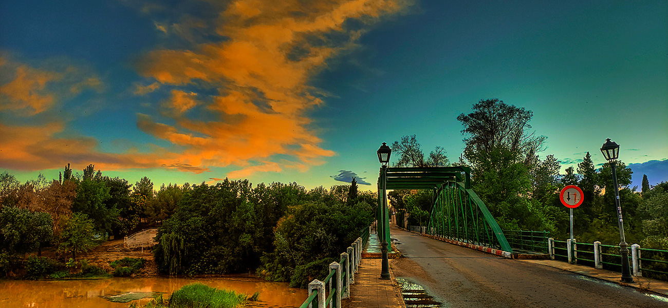Atardecer desde el puente viejo en Malpica de Tajo