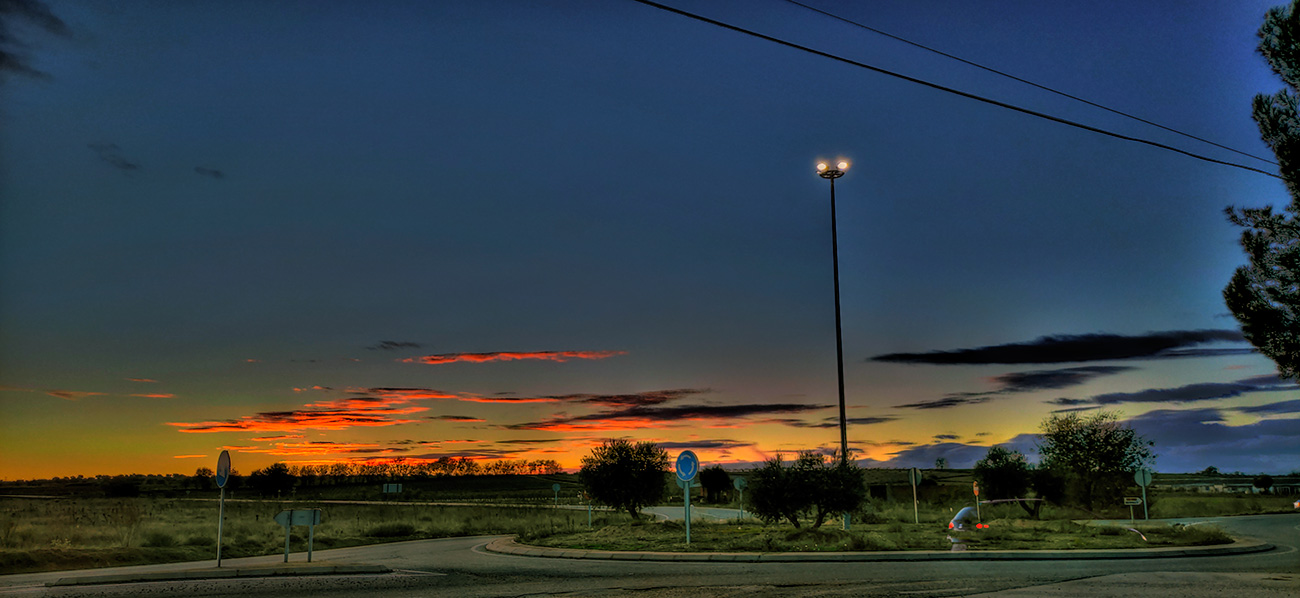 Atardecer en Malpica de Tajo el 28 del 11 de 2021