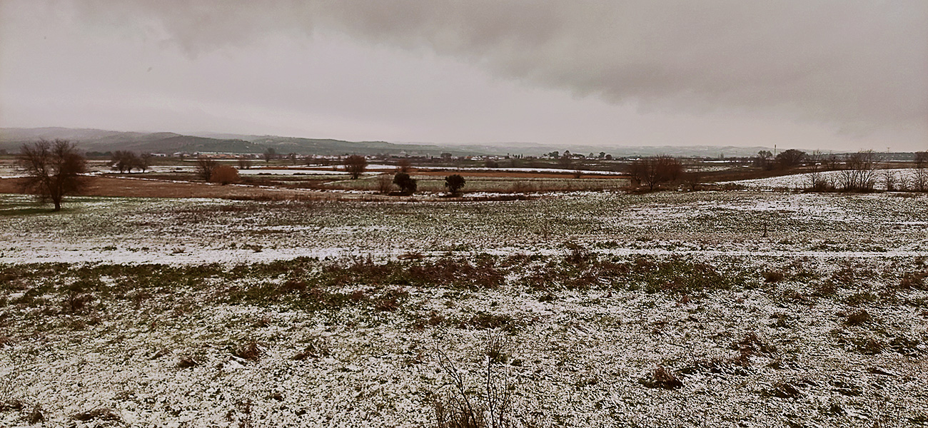 El término de Malpica de Tajo nevado
