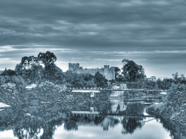 Castillo de Malpica al cianotipo