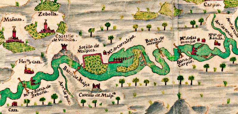 Parte de una Corografía D. Joseph Briz y D. Pedro Simón y Gil sobre el río tajo. Año de 1755