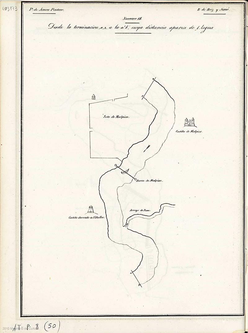 Planos de reconocimiento de las riberas del Tajo, desde el Brazo La Fuerza hasta por debajo de la desembocadura del Pusa realizado por José Briz y Pedro Simón Gil en 1755 Planos de reconocimiento de las riberas del Tajo, desde el Brazo La Fuerza hasta por debajo de la desembocadura del Pusa realizado por José Briz y Pedro Simón Gil en 1755