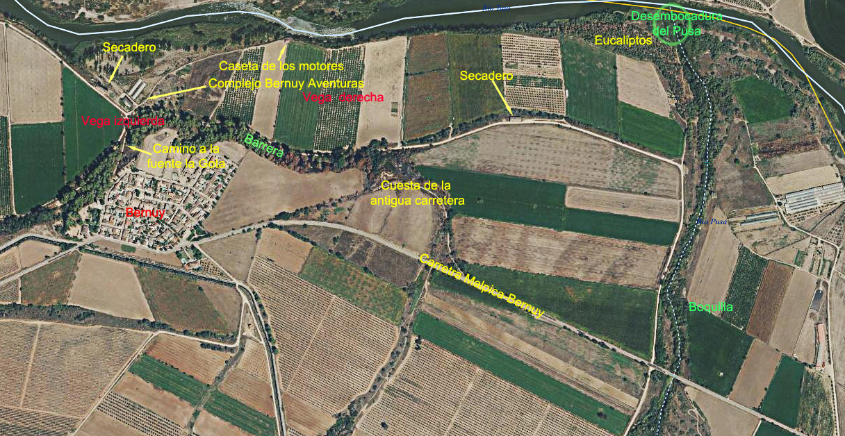 Parajes de la carretera de Bernuy al río Tajo, vegas de Bernuy y la boquilla Parajes de la carretera de Bernuy al río Tajo, vegas de Bernuy y la boquilla