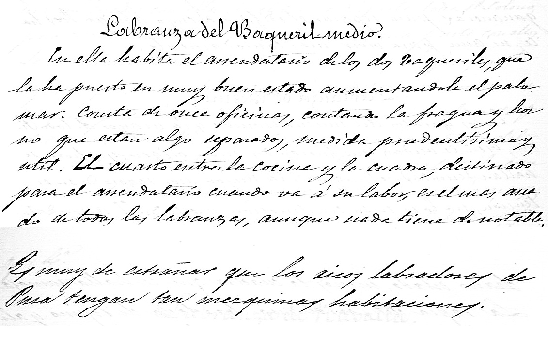 Labranza del Vaqueril de en Medio, Fermín Caballero Labranza del Vaqueril de en Medio, Fermín Caballero