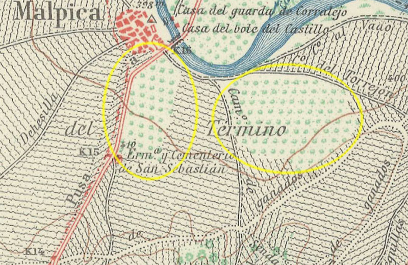 Los olivares en el mapa del IGE de 1952 Los olivares en el mapa del IGE de 1952