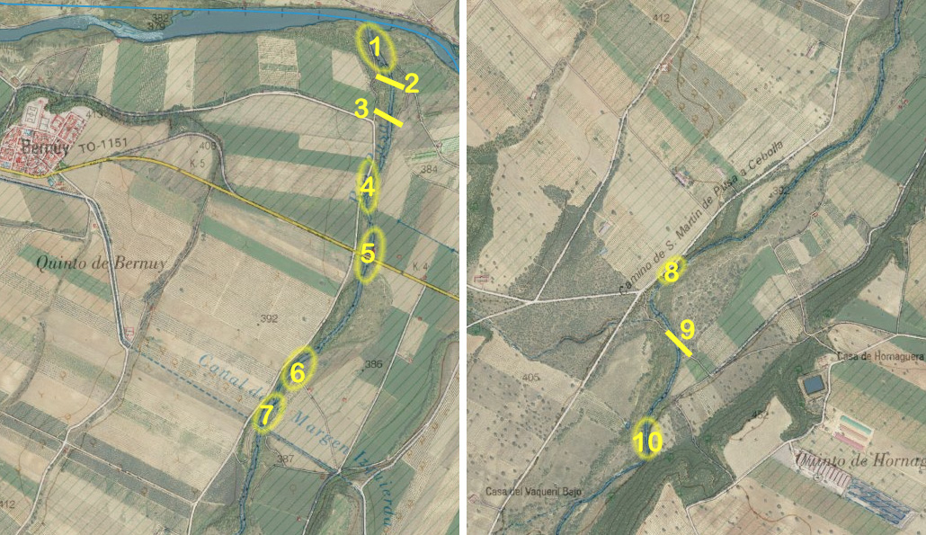 Parajes del arroyo Pusa en Malpica 1 y 2 Parajes del arroyo Pusa en Malpica 1 y 2