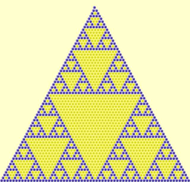 Triángulo de Sierpinski a partir del de Pascal