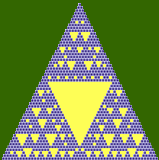 Fractal de sierpinski, triangulo de Pascal, módulo 15 Fractal de sierpinski, triangulo de Pascal, módulo 15